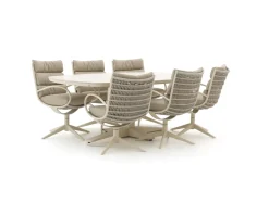 Apple Bee Camp Bay/Zanzibar dänisch oval 220 cm Gartenmöbel-Set 7-teilig