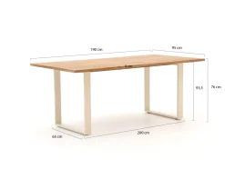 Apple Bee Condor Gartentisch 190x95x75 cm