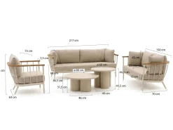 Apple Bee Condor/Tonga Sessel-Sofa Lounge-Set 5-teilig 6-Sitzer