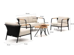 Apple Bee Elle Sessel-Sofa Lounge-Set 5-teilig