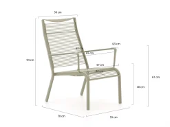 Apple Bee Hawaii Gartensessel stapelbar mit Gartenhocker