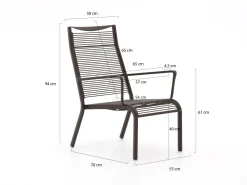 Apple Bee Hawaii Gartensessel stapelbar mit Gartenhocker