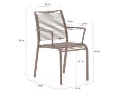 Apple Bee Hawaii Lounge Balkonmöbel-Set 3-teilig stapelbar