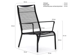 Apple Bee Hawaii lounge balkonset 3-Teilig Stapelbar