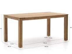 Apple Bee Hawaii/ROUGH-S 160 cm Gartenmöbel-Set 5-teilig stapelbar