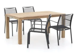 Apple Bee Hawaii/ROUGH-S 160 cm Gartenmöbel-Set 5-teilig stapelbar