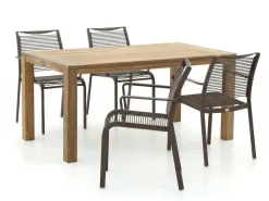 Apple Bee Hawaii/ROUGH-S 160 cm Gartenmöbel-Set 5-teilig stapelbar