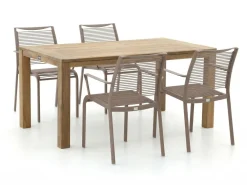 Apple Bee Hawaii/ROUGH-S 160 cm Gartenmöbel-Set 5-teilig stapelbar