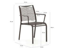 Apple Bee Hawaii/ROUGH-S 220 cm Gartenmöbel-Set 7-teilig stapelbar