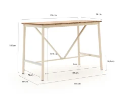Apple Bee Milou Bartisch 150x78x105 cm