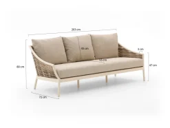 Apple Bee Milou Gartensofa 3-Sitzer 203 cm