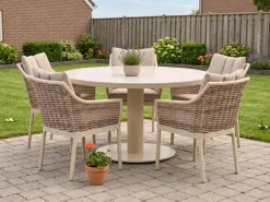 Apple Bee Milou/Melville ø140cm dining tuinset 6-delig