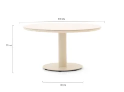 Apple Bee Milou/Melville ø140cm dining tuinset 6-delig