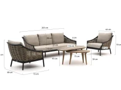 Apple Bee Milou/ROUGH-K Sessel-Sofa Lounge-Set 5-teilig