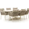 Apple Bee Milou/Zanzibar dänisch oval 220 cm Gartenmöbel-Set 7-teilig