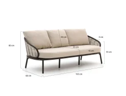 Apple Bee Pine Key Gartensofa 3-Sitzer 208 cm