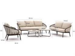 Apple Bee Pine Key Sessel-Sofa Lounge-Set 5-teilig 6-Sitzer
