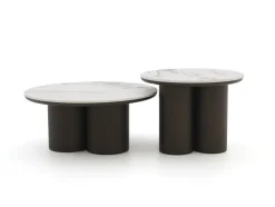 Apple Bee Tonga Beistelltisch-Set ø 80 cm (h: 36 cm)/ø 60 cm (h: 44 cm)
