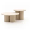Apple Bee Tonga Beistelltisch-Set ø 80 cm (h: 36 cm)/ø 60 cm (h: 44 cm)