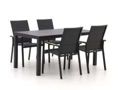 Bellagio Albinea/Menzano 160 cm Gartenmöbel-Set 5-teilig stapelbar