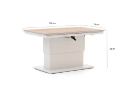 Bellagio Alimini Garten Lounge Esstisch 132/182x70x51/67,5 cm verstellbar ausziehbar