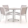 Bellagio Anzio/Canzo 80 cm Gartenmöbel-Set 5-teilig stapelbar klappbar