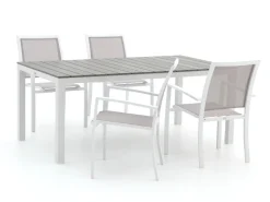 Bellagio Anzio/Fidenza 183 cm Gartenmöbel-Set 5-teilig stapelbar