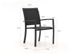 Bellagio Anzio/Fidenza 160 cm Gartenmöbel-Set 5-teilig stapelbar