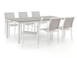 Bellagio Anzio/Fidenza 220 cm Gartenmöbel-Set 7-teilig stapelbar