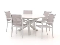 Bellagio Anzio/Lodola ø 150 cm Gartenmöbel-Set 6-teilig stapelbar