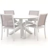Bellagio Anzio/Lodola ø 130 cm Gartenmöbel-Set 5-teilig stapelbar