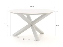 Bellagio Anzio/Lodola ø 130 cm Gartenmöbel-Set 5-teilig stapelbar