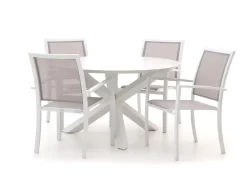 Bellagio Anzio/Lodola ø 130 cm Gartenmöbel-Set 5-teilig stapelbar