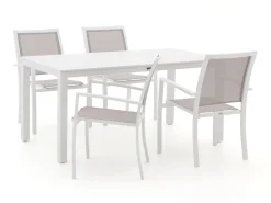 Bellagio Anzio/Menzano 160 cm Gartenmöbel-Set 5-teilig stapelbar