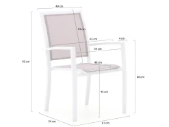 Bellagio Anzio/Menzano 220 cm Gartenmöbel-Set 7-teilig stapelbar