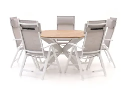 Bellagio Avenza/Fidenza ø 149 cm Gartenmöbel-Set 6-teilig verstellbar