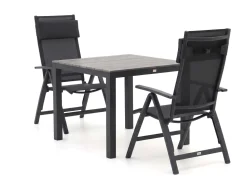 Bellagio Avenza/Fidenza 90 cm Gartenmöbel-Set 3-teilig verstellbar