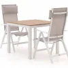 Bellagio Avenza/Fidenza 90 cm Gartenmöbel-Set 3-teilig verstellbar
