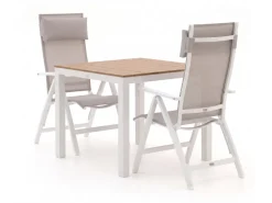 Bellagio Avenza/Fidenza 90 cm Gartenmöbel-Set 3-teilig verstellbar