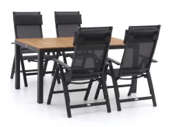 Bellagio Avenza/Fidenza 160 cm Gartenmöbel-Set 5-teilig verstellbar