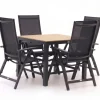 Bellagio Avenza/Fidenza 90 cm Gartenmöbel-Set 5-teilig verstellbar