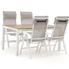Bellagio Avenza/Fidenza 160 cm Gartenmöbel-Set 5-teilig verstellbar