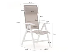 Bellagio Avenza/Fidenza 220 cm Gartenmöbel-Set 7-teilig verstellbar