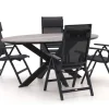 Bellagio Avenza/Fidenza oval 180 cm Gartenmöbel-Set 5-teilig verstellbar