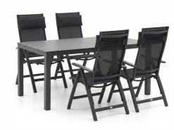 Bellagio Avenza/Menzano 160 cm Gartenmöbel-Set 5-teilig verstellbar