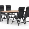 Bellagio Avio/Fidenza 160 cm Gartenmöbel-Set 5-teilig verstellbar