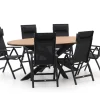 Bellagio Avio/Fidenza 220 cm ovales Gartenmöbel-Set 7-teilig verstellbar