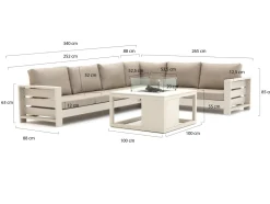 Bellagio Avolo/Cosiraw 100 cm Ecklounge-Set 3-teilig rechts 6-Sitzer