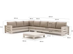 Bellagio Avolo Ecklounge-Set 4-teilig links 7-Sitzer