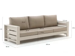 Bellagio Avolo Gartensofa 3-Sitzer 265 cm